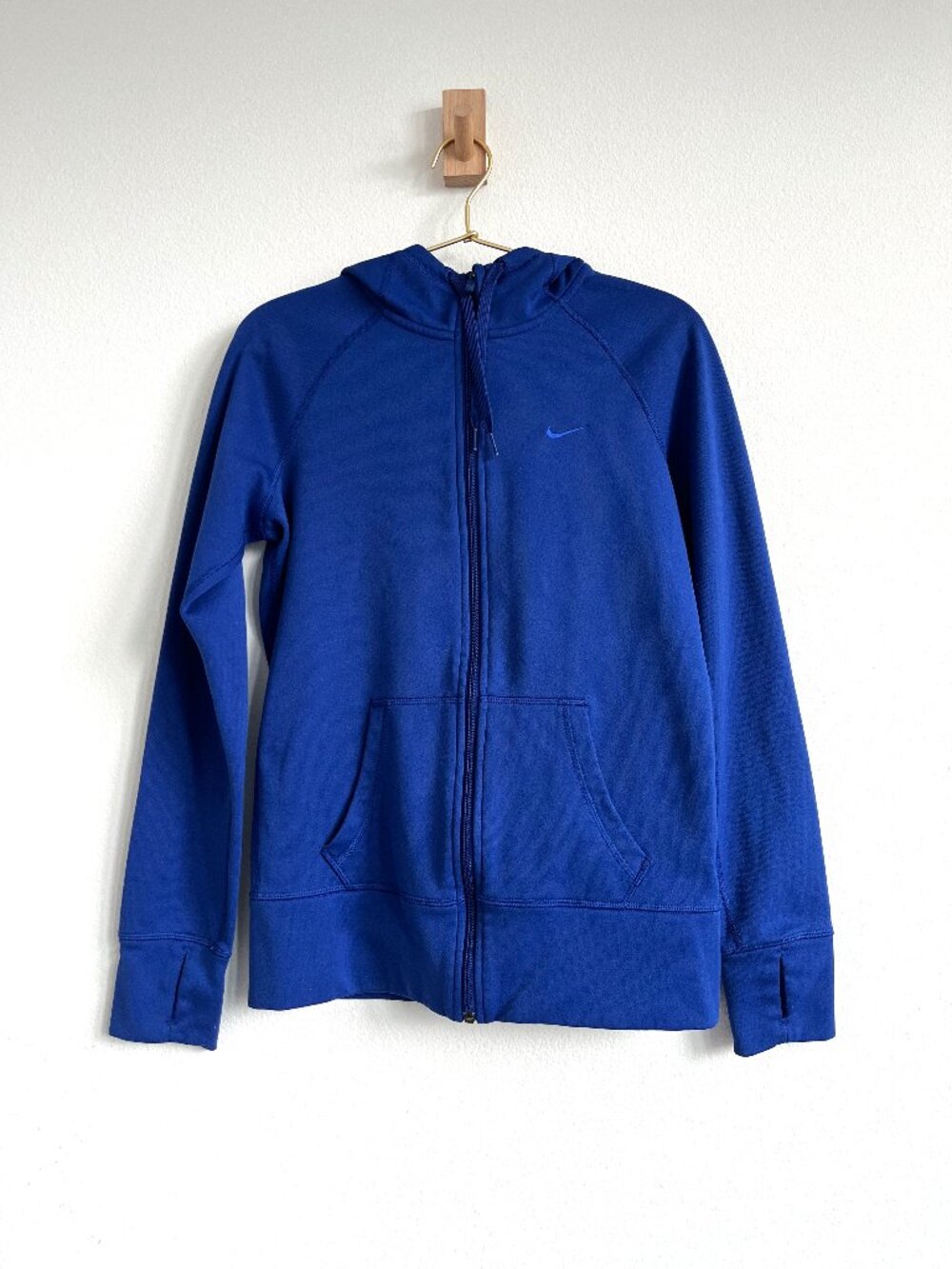 Nike Therma-FIT Full Zip Fleece Hoodie - Royal Blue Activewear - Size S